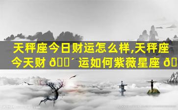天秤座今日财运怎么样,天秤座今天财 🐴 运如何紫薇星座 🦁